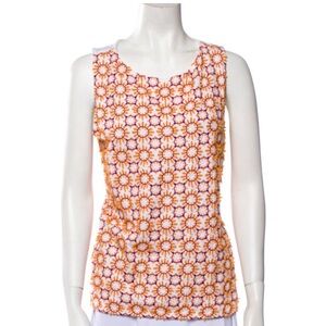 PRADA Embroidered Sunny Tank 46/6 EUC